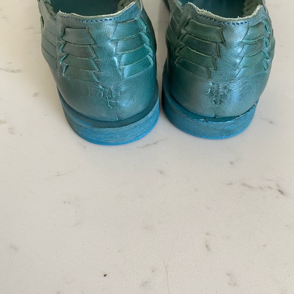 FRYE Turquoise Heather Huarache Slip On Flats - Picture 6 of 6